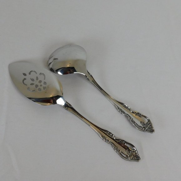 Oneida Brahms Community Stainless 5 Serving Pieces Pie Gravy Sugar Butter Fork - Picture 10 of 13
